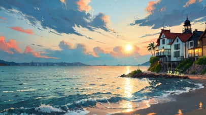 治愈海滩风景