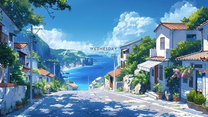 小清新海边小镇