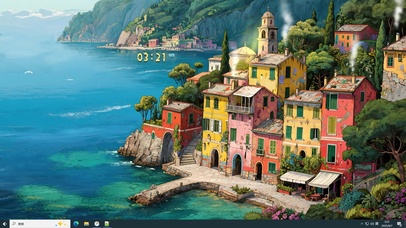  圣托里尼海岛小镇