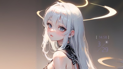 可爱天使白发少女