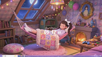 皮克斯风格女孩的魔法阁楼