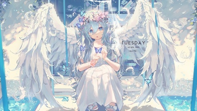 4k 唯美天使少女