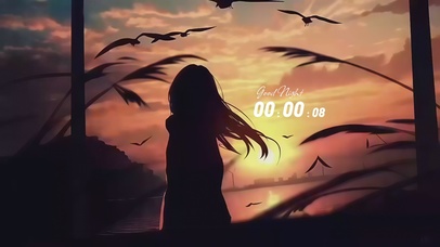 夕阳下的孤独背影