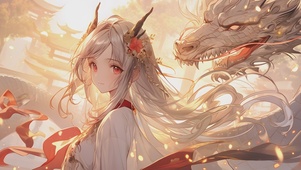 金龙与女孩