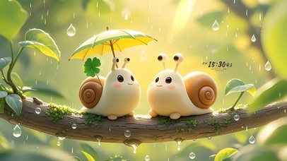 雨天的小蜗牛