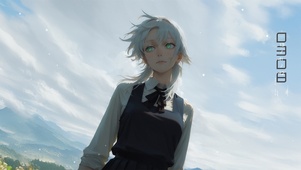 白发西装少女