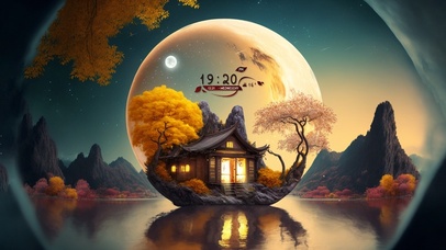 梦幻3D湖中岛屋