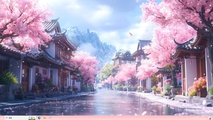 唯美樱花小镇