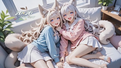 双生萌系猫少女