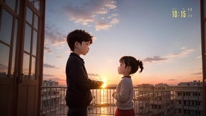 夕阳下的爱恋