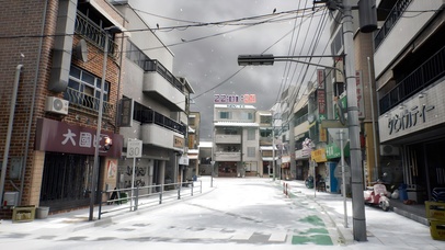 唯美冬天日系街道