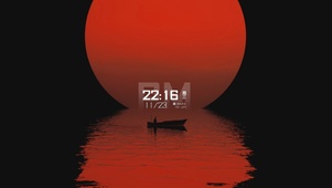 夕阳下小船
