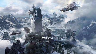 4K超清雪地飞舰基地