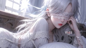 可爱蒙眼女孩