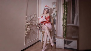 圣诞白丝美女