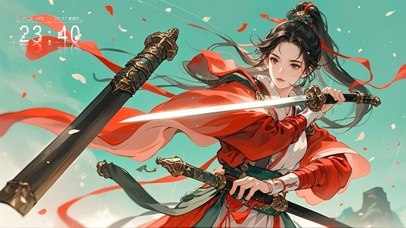 剑意，红衣女剑客