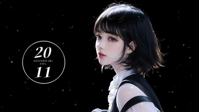 极简黑短发女生