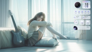 发若暮云，拂过衣襟夜色温软成绸