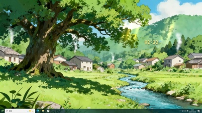 4K护眼绿林河流