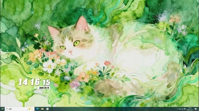 护眼小清新猫咪桌面主题