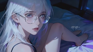 纯欲眼镜吊带长腿女孩