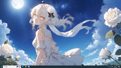 白玫瑰文艺绘画风格温柔典雅动态