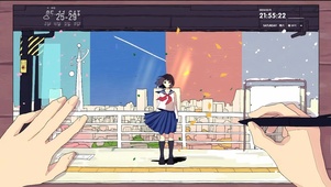 画中女孩
