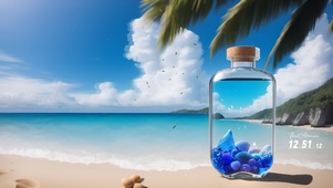 蓝色大海边