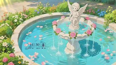 清新治愈的欧式庄园喷泉