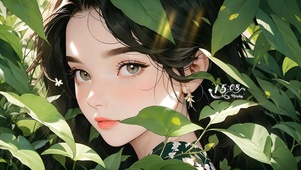 绿叶女孩
