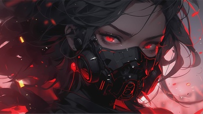 【面具少女】神秘暗黑动漫美女