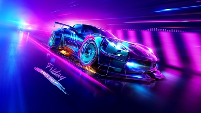 4K街头赛博朋克赛车