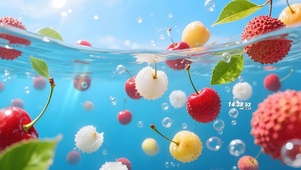 水中的水果