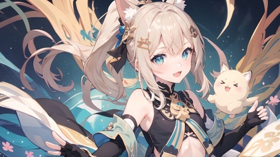 AI-氛围古风少女