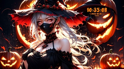 唯美万圣节魔女