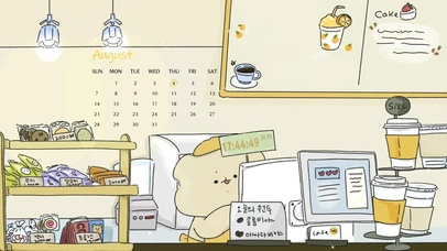 超治愈小熊插画便利店