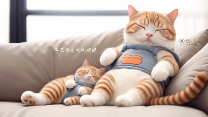 可爱懒散的猫咪