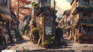 秋叶街角（随视角移动）