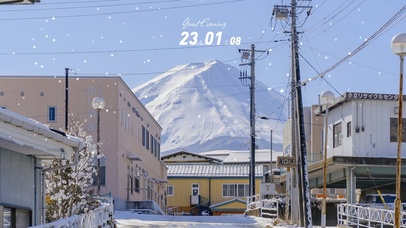 4K唯美治愈房屋雪景