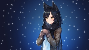 雪中猫少女