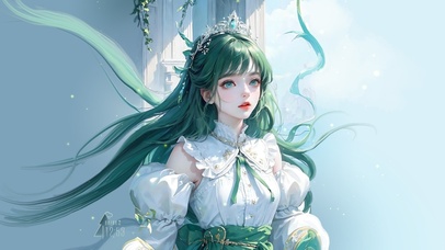 4K唯美护眼森系草神公主