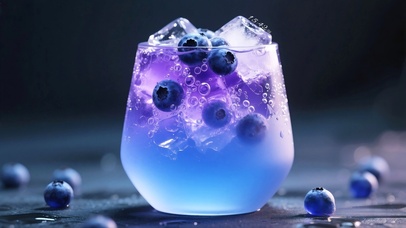 蓝莓冰饮