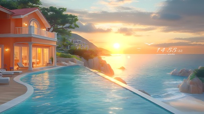 唯美落日海景房