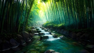 森林流水