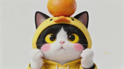 可爱呆萌小花猫