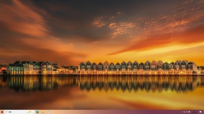 夕阳小镇主题桌面