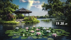 护眼治愈AI风景