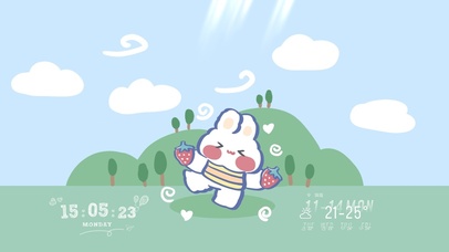 郊游草莓小兔子