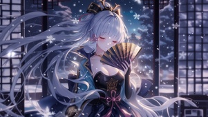 雪墨壁纸丨神里绫华丨漫川风雪丨