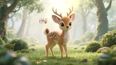 森林可爱梅花鹿